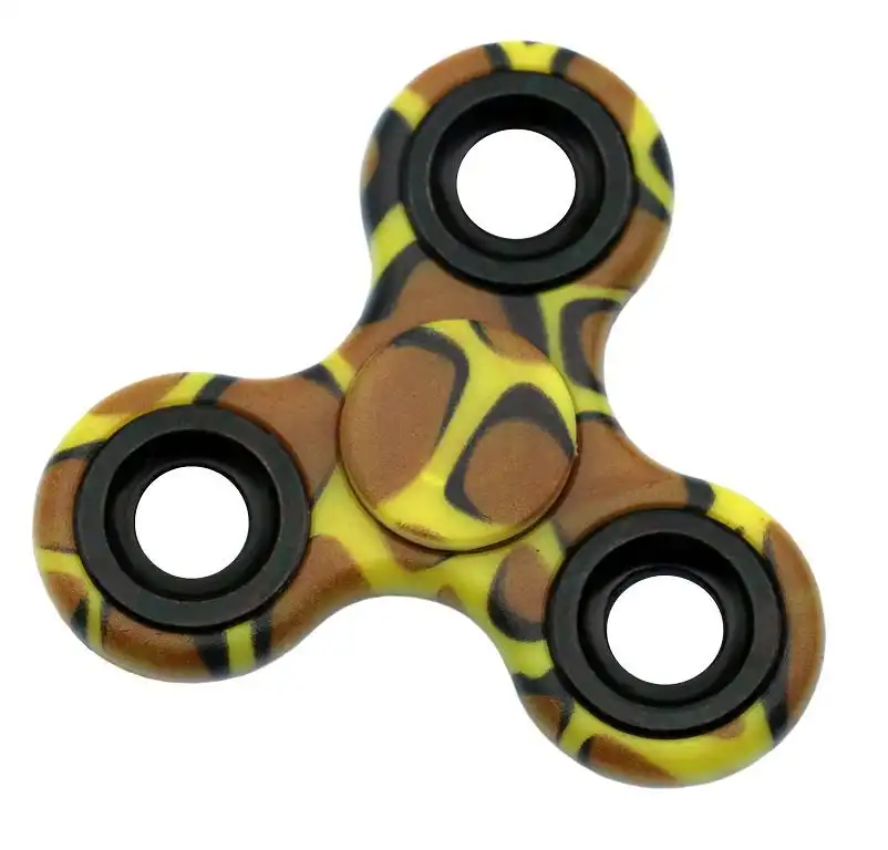 Elliot Fidget Spinner Camouflage für Hand und Finger Akrobatik 7x7cm gelb